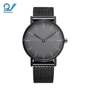 Alta calidad piezas de tiempo etiqueta personalizada reloj de pulsera Relojes para hombres y mujeres