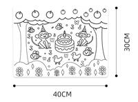 Tapis de table à manger 15,75x11,8 pouces, tapis de peinture en silicone, tapis de coloriage, tapis de dessin lavable pour enfants