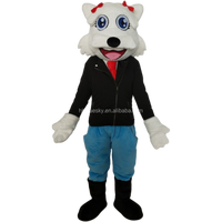 Costume de mascotte de chien de dessin animé personnalisé pour adulte, tenue intégrale en peluche pour la promotion