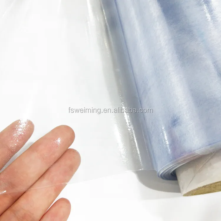 Normal film pvc transparent avec poudre pour l'emballage anti collant