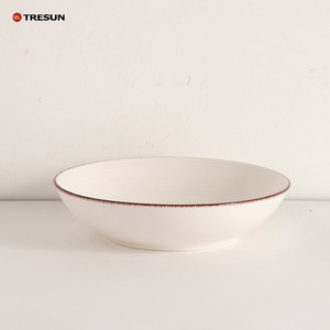 16 piezas de muestra disponibles Sesame Dots Eyelash Edge Juegos de platos de cerámica Vajilla Platos y platos Juego de cena - Product Image 4