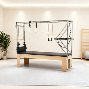 Пилатес буковая кровать высокого качества пилатес реформатор для студийного использования складное Оборудование Тренажерный зал фитнес-машина - Product Image 2