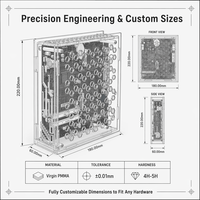 Boîtier d'équipement industriel sur mesure en acrylique/nylon/POM de précision CNC avec boîte de protection et couvercle de ventilation