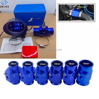Harga Pabrik Sensor Suhu Mobil Truk 2 in 1 Bulat LED Digital Pengukur Suhu Air Voltmeter Pengukur Tegangan Volt untuk 12V24V