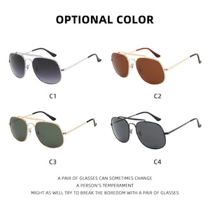 2025 nuevas gafas de sol cuadradas de alta calidad de doble puente de Metal parasol polarizado para <span class=keywords><strong>lentes</strong></span> ópticas Anti-UV para exteriores - Product Image 5