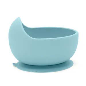 Silicone Baby Suction Bowl Hot Sale Wo Silicone Wholesales New Product Easy To Hold Child Feeding Silicone Bowl With Strong Suction For Baby