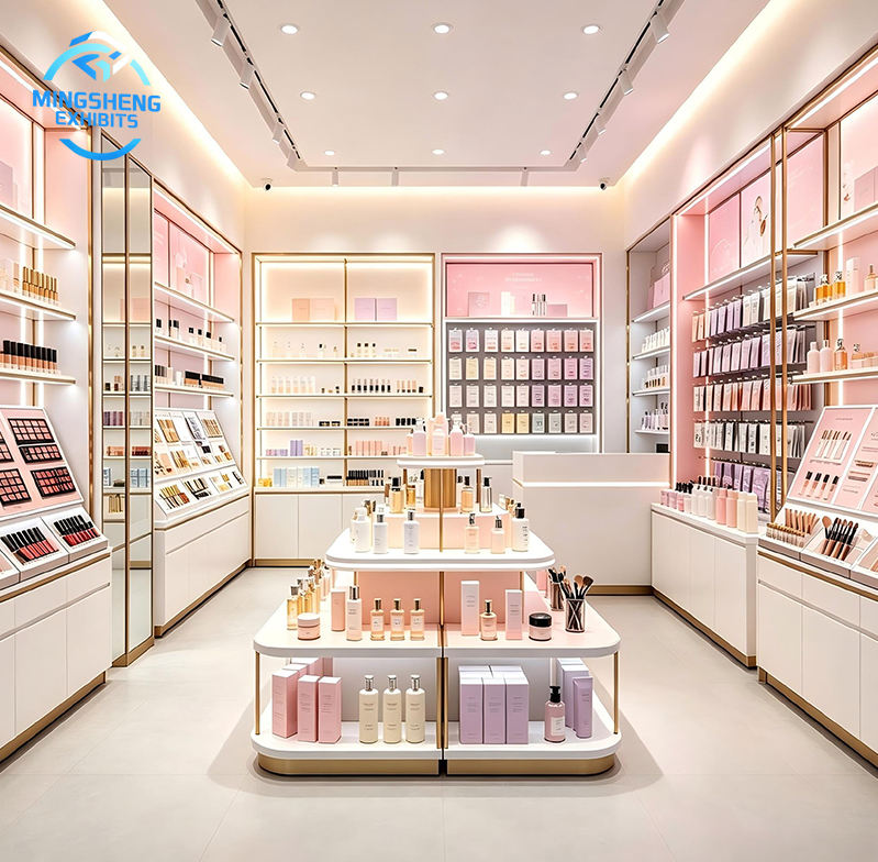 Custom Retail Skincare Display Racks, Perfume Shop Interior Design ...
