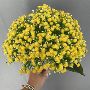 Fleurs décoratives en plastique Gypsophila pour la maison, arrangement floral artificiel pour salon, Babybreath rose artificiel - Product Image 6
