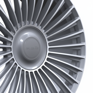 Ruedas 4x4 de lujo estilo VIP, llantas de aleación completas en negro mate, diseño de múltiples radios para sedanes grandes - Product Image 4