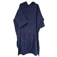 Serviette de plage poncho à capuche personnalisée avec logo brodé et impression numérique pour adultes - Portable, séchage rapide, légère
