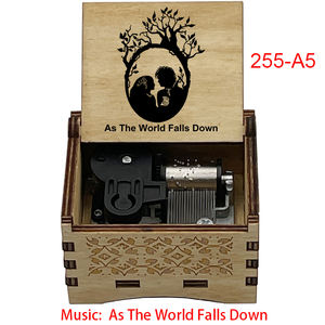A medida que el <span class=keywords><strong>mundo</strong></span> se cae Caja de música de viento de madera 18 Notas Recuerdo especial para regalos de Navidad familiares - Product Image 4