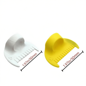 Herramienta de costura con bloqueo de puntada de borde de plástico, 50 mm, blanco y amarillo, para principiantes y personas mayores en la costura a máquina - Product Image 1