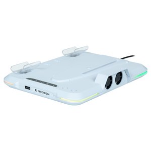 Base de Carga Doble Magnética para PLAYSTATION 5 Dualsense, Blanca, PS5SCHARGESTANDFAN - Product Image 1