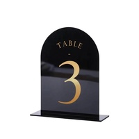Numéros de table noir et or 5x7 Arch Frame numéro de table acrylique 1-30 numéros de table de mariage noir