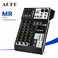 Console de mixage professionnelle 4/6/8 canaux avec DSP, réverbération, Bluetooth et entrées USB XLR/RCA pour enregistrement, scène, karaoké et performance à domicile