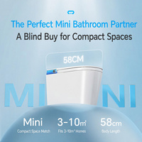 WC intelligent moderne en céramique avec bidet intégré, chasse d'eau automatique et capteur de mouvement