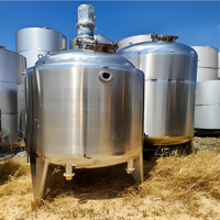 Cuve de mélange chimique en acier inoxydable avec agitateur SS304 316L, cuve de mélange industrielle 500L-10000L CE