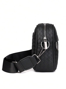 Herren neue trendige freizeit-Platte-Schultertasche Leder Crossbody-Tasche modische kleine quadratische Tasche - Product Image 3