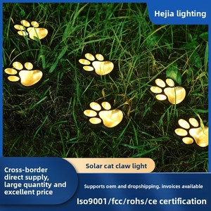 Nuova Lampada Decorativa a Forma di Zampa di Gatto ad <span class=keywords><strong>Energia</strong></span> <span class=keywords><strong>Solare</strong></span> per Esterni, <span class=keywords><strong>Giardino</strong></span>, Cortile, Impermeabile, Certificata CE IP44 - Product Image 5