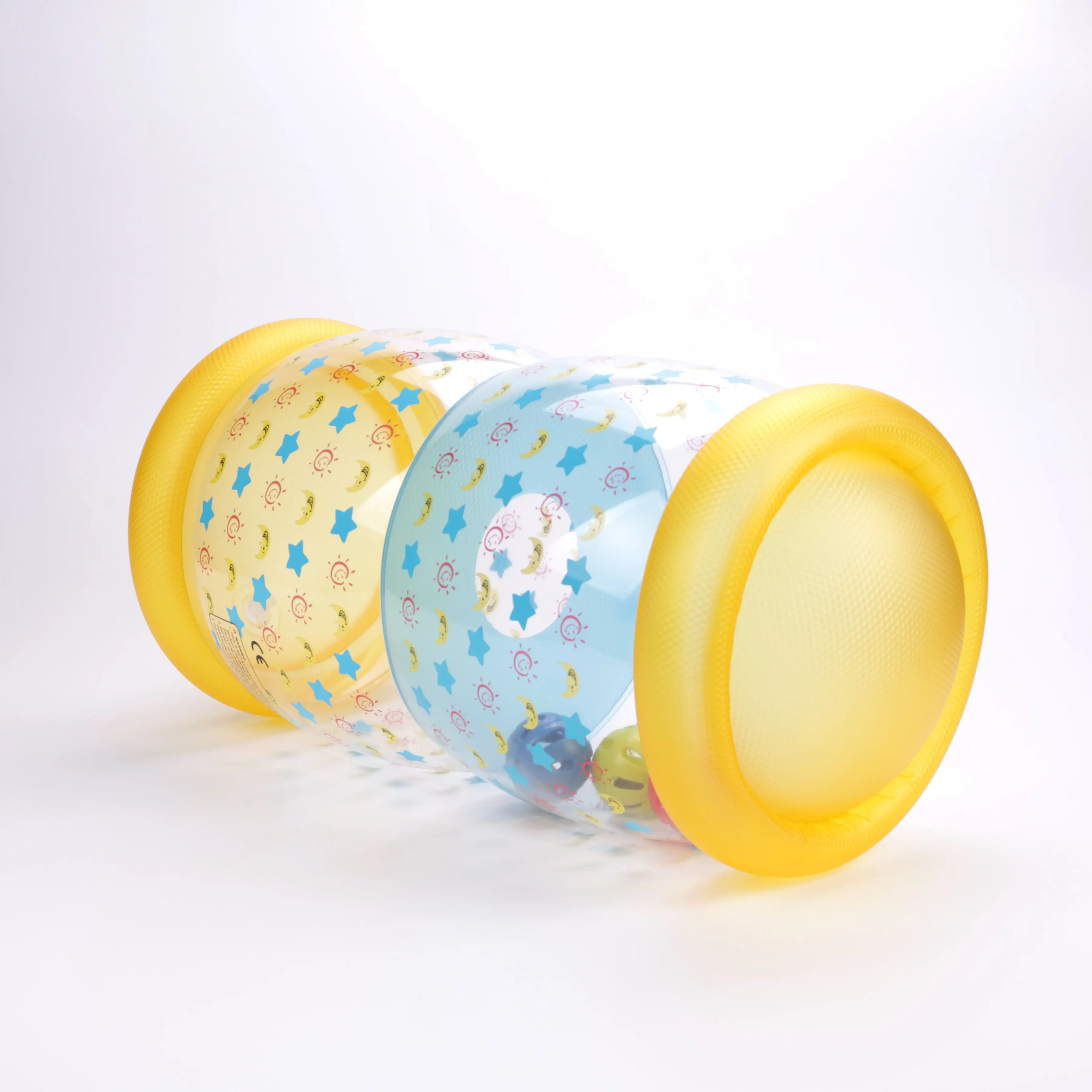 نمط جديد الكرة لتدريب الزحف والوقوف ممارسة مهارات التعلم نفخ الأسطوانة لعبة قابلة للنفخ PVC كيس بلاستيكي شفاف
