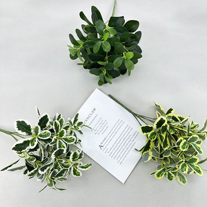 Foglie Artificiali di Seta ad Alta Simulazione, 7 Rami, Foglia Verde Phoenix per Decorazione Floreale e d'Interni - Product Image 4