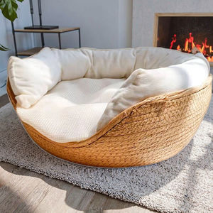 Einfarbiges Beruhigendes Anti-Angst Plüsch-Haustierbett Waschbares Donut-Kuschelbett für Kleine Hunde und Katzen zur Verbesserung des Winterschlafs - Product Image 5
