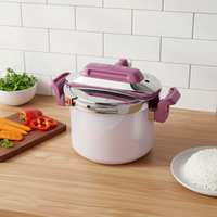 Cocotte à pression de haute qualité 3L 4L 5L 6L 7L pour gaz et induction, avec système de verrouillage facile