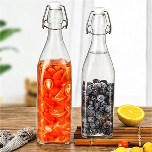 100ml 150ml 500ml 1000ml Enzyme Bouteille Facile Flip Couvercle Transparent Boisson Bière Vin Bouteilles D'eau En <span class=keywords><strong>Verre</strong></span> Swing Top Bouteille - Product Image 3