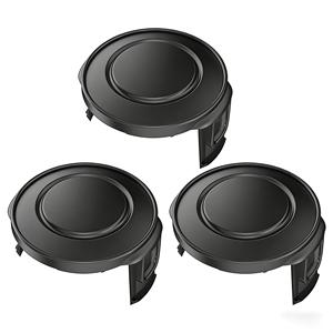 Paquete de 3 tapas de carrete para cabezal de desbrozadora RSJA-01-1, piezas de repuesto para cortacésped, carrete de hilo negro para Spear y Jackson GT450/GT600/N1F-GT-280 - Product Image 1
