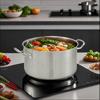 Casserole en acier inoxydable à prix d'usine pour cuisine commerciale Batterie de cuisine professionnelle Ensemble chef