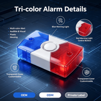 Sirène stroboscopique filaire 12V - Alarme sonore et visuelle 115 dB avec balise rouge clignotante pour la sécurité domestique, entrepôt