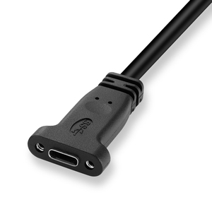 Bochara 50cm USB 3,1 Tipo E Macho a USB 3,1 Tipo C Hembra Cable Foil + Trenzado Blindado con Panel de Soporte - Product Image 6