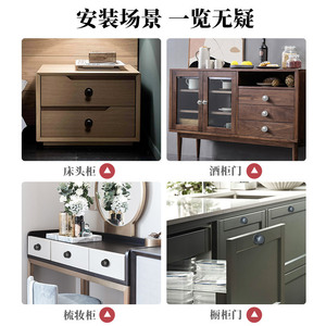 Modern Minimalist Self Adhesive Drawer Handles Round Stainless Steel Easy Installation <b>Cabinet</b> Door <b>Knobs</b> - Product Image 4