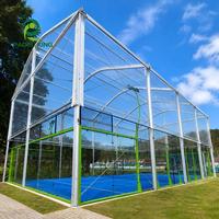 Toit de court de padel motorisé à structure en acier certifié CE, ouverture automatique par télécommande, pour clubs haut de gamme OEM ODM