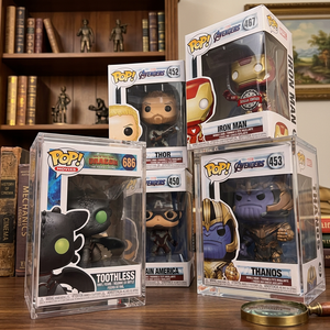 Étui de présentation Funko Pop en acrylique transparent avec couvercle magnétique empilable, résistant à l'usure et anti-poussière pour Marvel, échantillon gratuit - Product Image 1