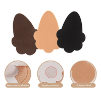 Bande adhésive push-up en dentelle pour poitrine, cache-tétons jetables, coussinets adhésifs noirs/nu, sous-vêtements doux pour la peau