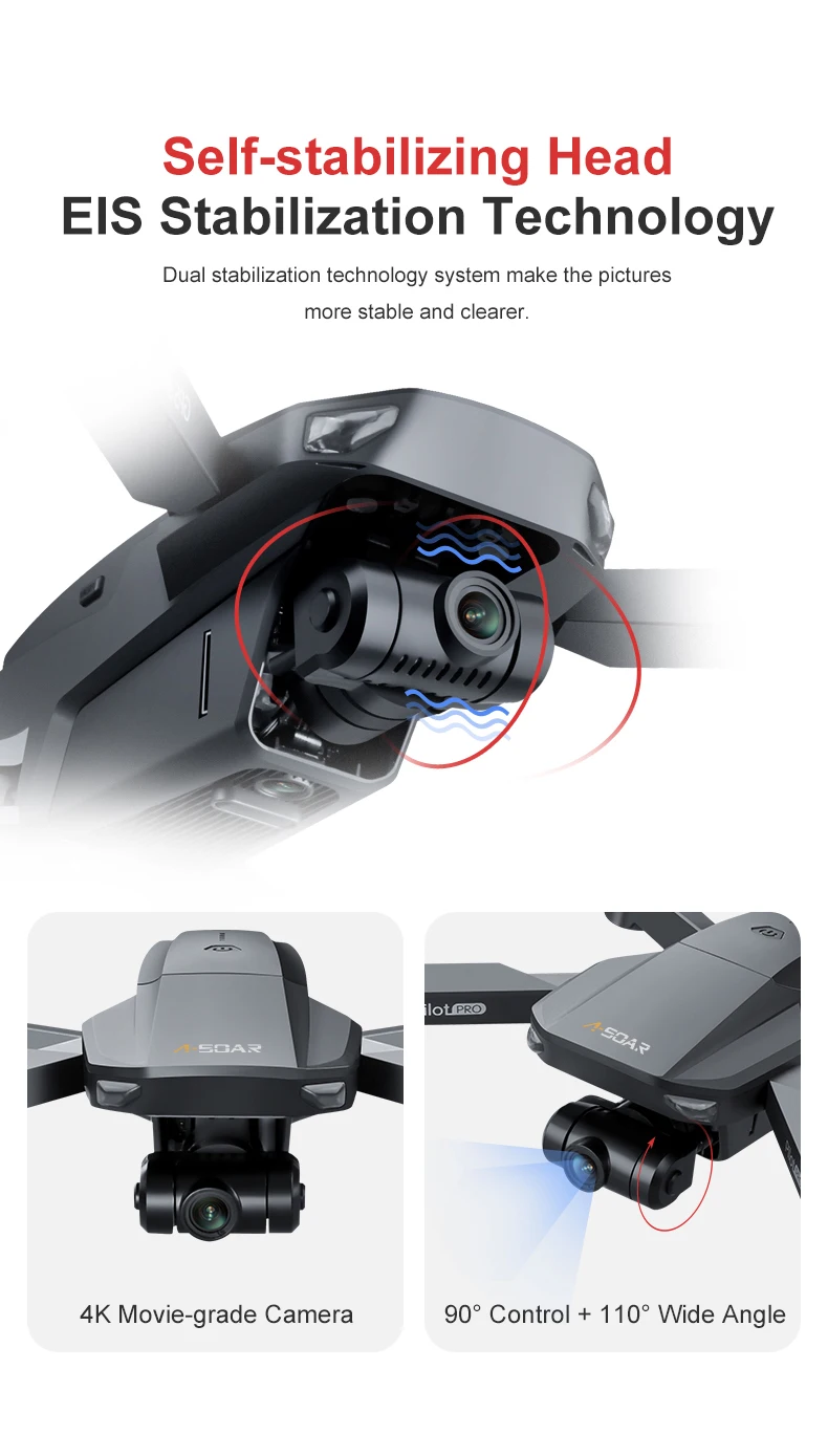 JJRC X19 Drone, lotPRo SOA? 4K Movie-grade Camera 90 Control + 1107 Wide Angle
