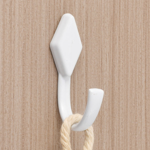 Wenzhou Platinum Link Wall Mount Coat Hook Single Hook Simple <b>Style</b> Easy Install Black White Plastic PP Hook For Door Or Wall - Product Image 4