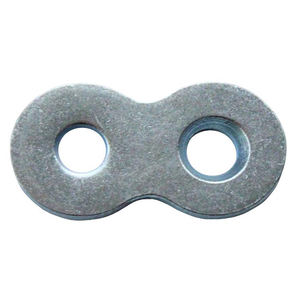 Support de réparation avec vis de fixation 2 trous, connecteur de plaques précieuses, plaques d'angle lisses et plat, couleur argent vente en gros 50 pièces - Product Image 1