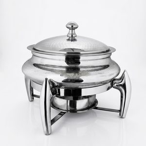 Plato para Calentar Comida de Cobre y Latón, Técnica de Fundición, Plateado/Dorado, para Buffet, Catering, Hotel, Restaurante - Product Image 1