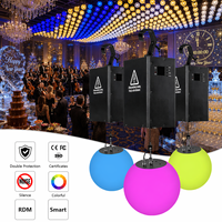 Boule cinétique LED RGBW DMX512 avec treuil DMX512 pour spectacle, mariage, club, événement, éclairage de plafond programmable