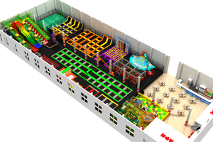 แทรมโพลีนระดับมืออาชีพ สนามเด็กเล่นในร่มขนาดใหญ่ สำหรับเด็กและผู้ใหญ่ - Product Image 4