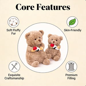 Orsacchiotto di Peluche Ricamato per Alleviare lo Stress, Regalo di Compleanno, Orsetto di Peluche all'Ingrosso - Product Image 1