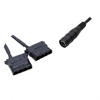 Cable de ventilador para caja de ordenador de cobre sin oxígeno de 4 pines DC5521, adaptador de corriente de 12V, cable de extensión de uno a dos