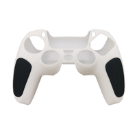Coque de protection ergonomique bicolore anti-transpiration avec découpes précises et antidérapante en silicone pour manette PS5 DualSense
