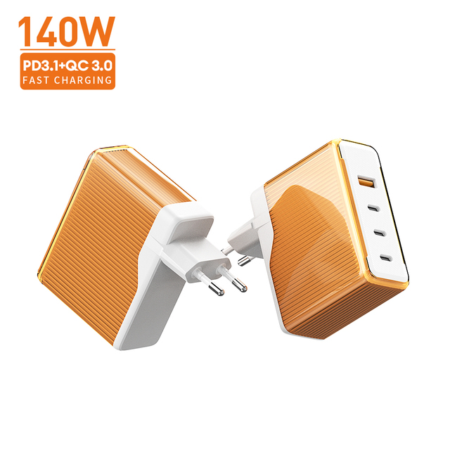 Vina 140W GaN USB Charger Adaptive Function 100W PD3.0 PPS 45W Quick Charger 2 USB-C 2 USB-A Ports Pro Max Macbook Laptop