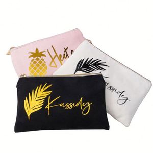 Lower Price Portable Organic Canvas Makeup Bridesmaid <b>Make</b> <b>up</b> <b>Bag</b> Travel Custom Logo Packing <b>Bags</b> for Cosmetics - Product Image 4