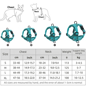 QUCHONPET Producto para <span class=keywords><strong>Perro</strong></span> <span class=keywords><strong>Chaleco</strong></span> Transpirable Reflectante, Juego de Arnés y Correa, Arnés Tipo <span class=keywords><strong>Chaleco</strong></span> de Malla Reflectante sin Tirones - Product Image 5