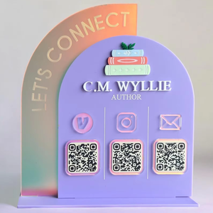 Letrero de acrílico con código QR para pequeños negocios, soporte de pago por escaneo, señalización para redes sociales, letrero para vendedores, menú de salón, logotipo de lujo - Product Image 1