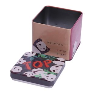 Tùy chỉnh in ấn vuông trà lỏng hộp thiếc bao bì kim loại trà tin container với nắp - Product Image 3